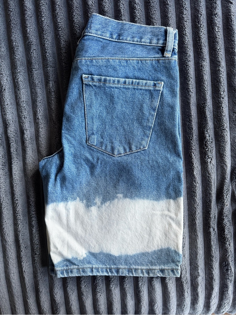 MNG Blue Dip-Dye Denim Shorts